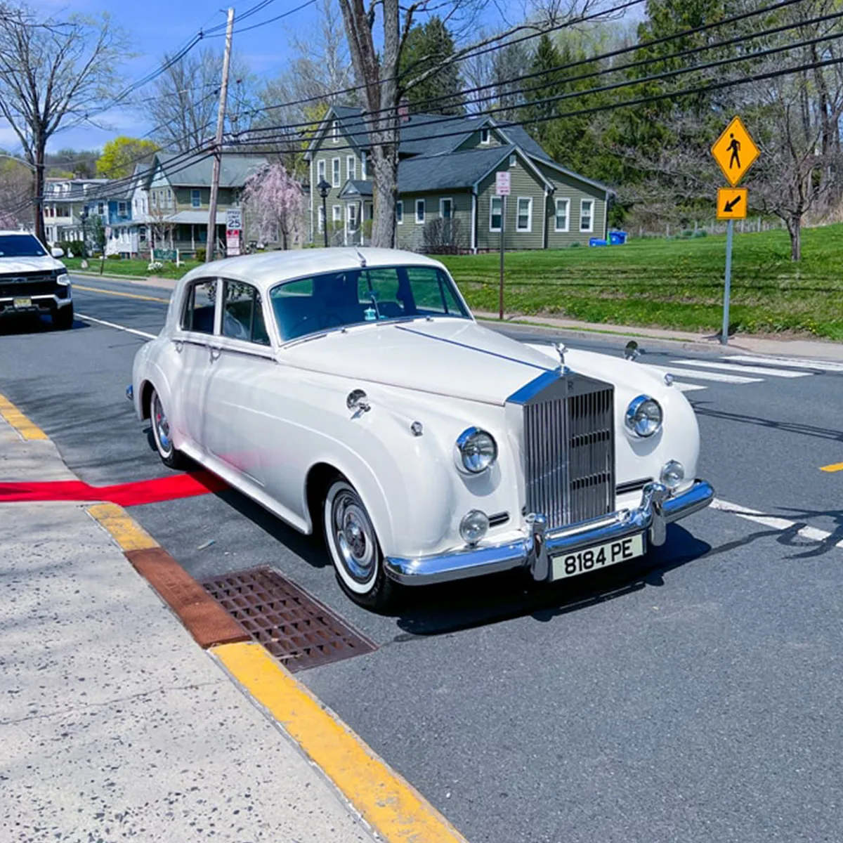 Classic Rolls Royce rental front view - antique car rental NJ